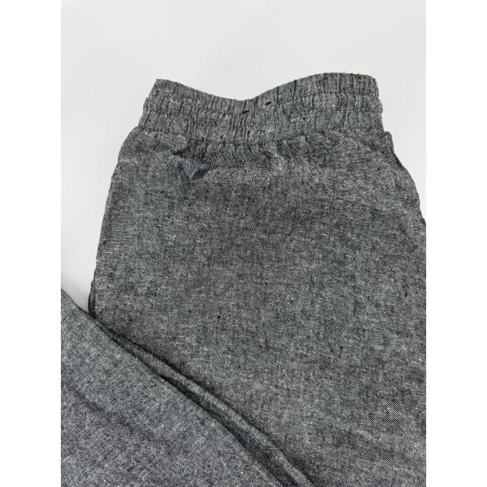 Jones New York Linen Blend Pants 1x‎ Signature Gray Women's Drawstring